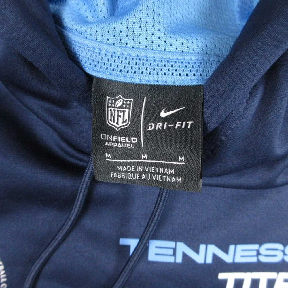 Tennessee Titans Sweater Mens Medium Blue Hoodie Sweatshirt Nike NFL On Field